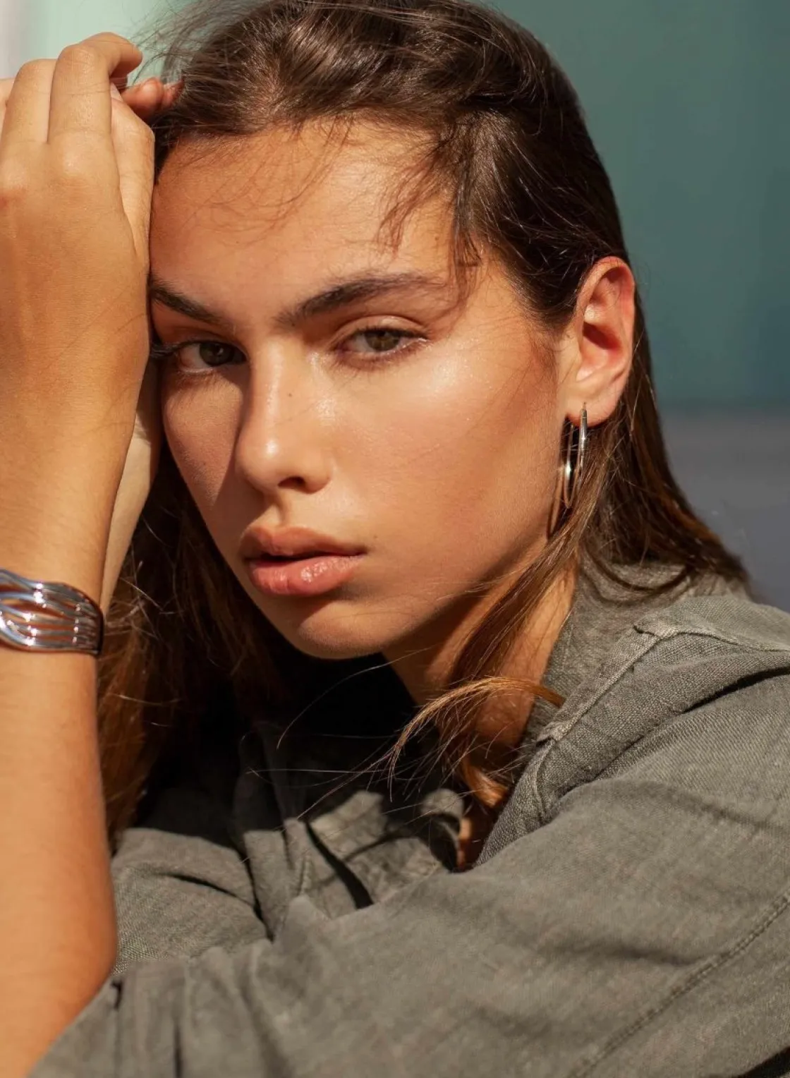 Pendientes Aro | LINEARGENT Pendientes aros grandes diseño tubular con cierre oculto