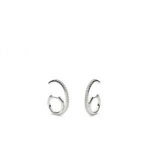 Pendientes Aro | LINEARGENT Pendientes aros originales soporte antitrago diseño espiral circonita