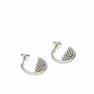 Pendientes Aro | LINEARGENT Pendientes aros pequeños circulares con pavé de circonitas