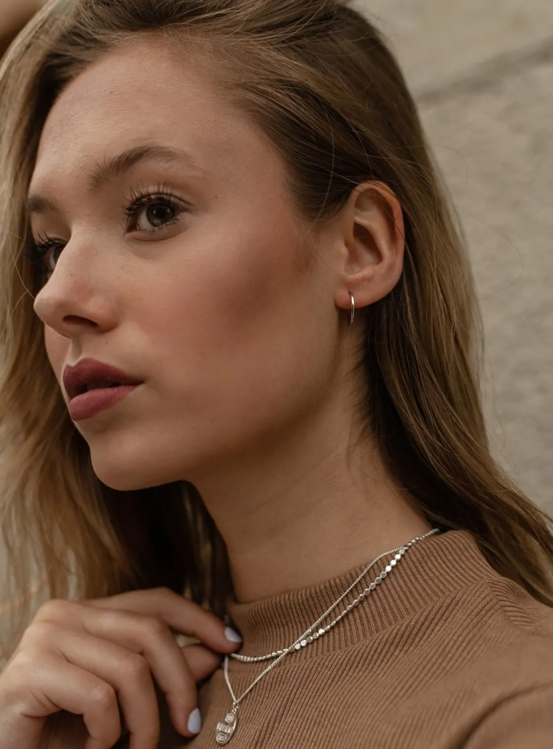 Pendientes Aro | LINEARGENT Pendientes aros pequeños clásicos y elegantes estilo plano