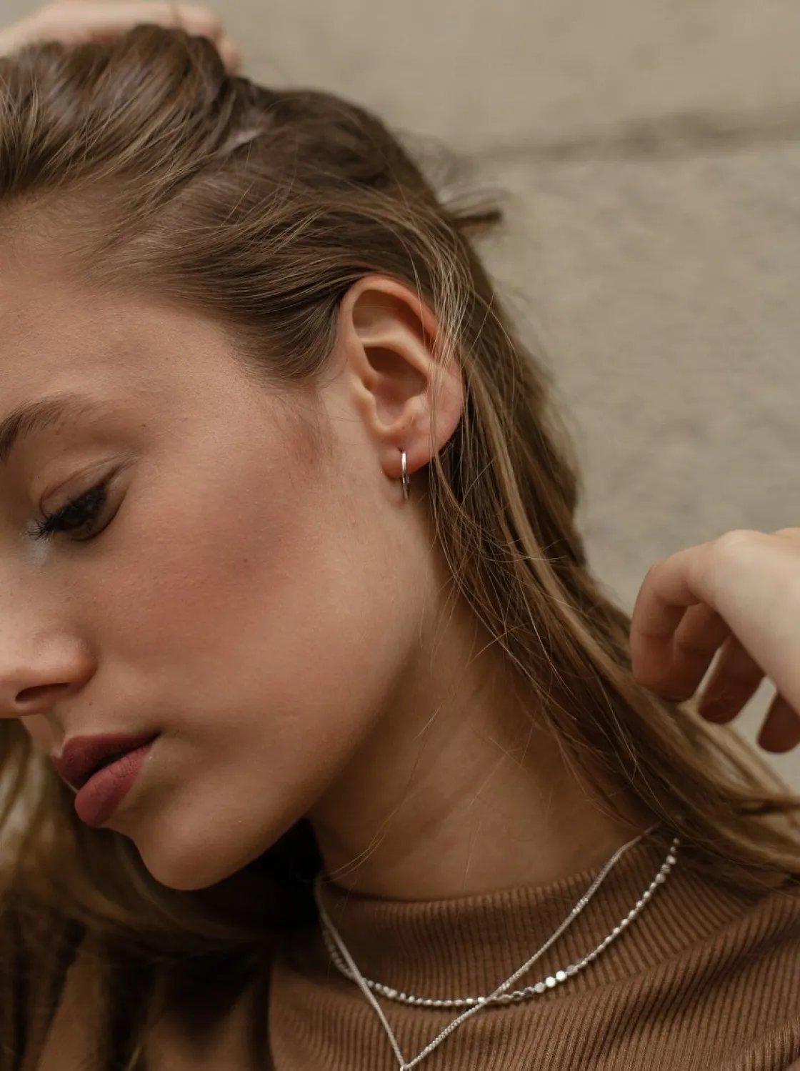 Pendientes Aro | LINEARGENT Pendientes aros pequeños clásicos y elegantes estilo plano