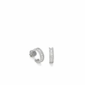 Pendientes Aro | LINEARGENT Pendientes aros pequeños con diseño total de circonita