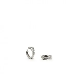 Pendientes Aro | LINEARGENT Pendientes aros pequeños diseño hebilla con circonitas