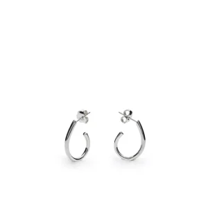 Pendientes Aro | LINEARGENT Pendientes aros pequeños diseño semiabierto redondo y plata lisa