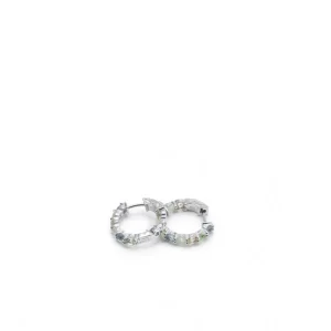 Pendientes Pequeños | Pendientes Aro | LINEARGENT Pendientes aros pequeños formados por gemas en tonos cálidos