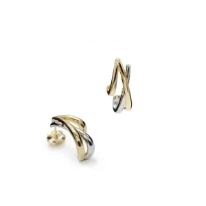 Pendientes Bicolor | LINEARGENT Pendientes bicolor de plata originales triple banda