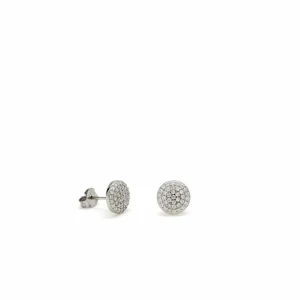 Pendientes Pequeños | LINEARGENT Pendientes brillantes pequeños motivo círculo y circonitas