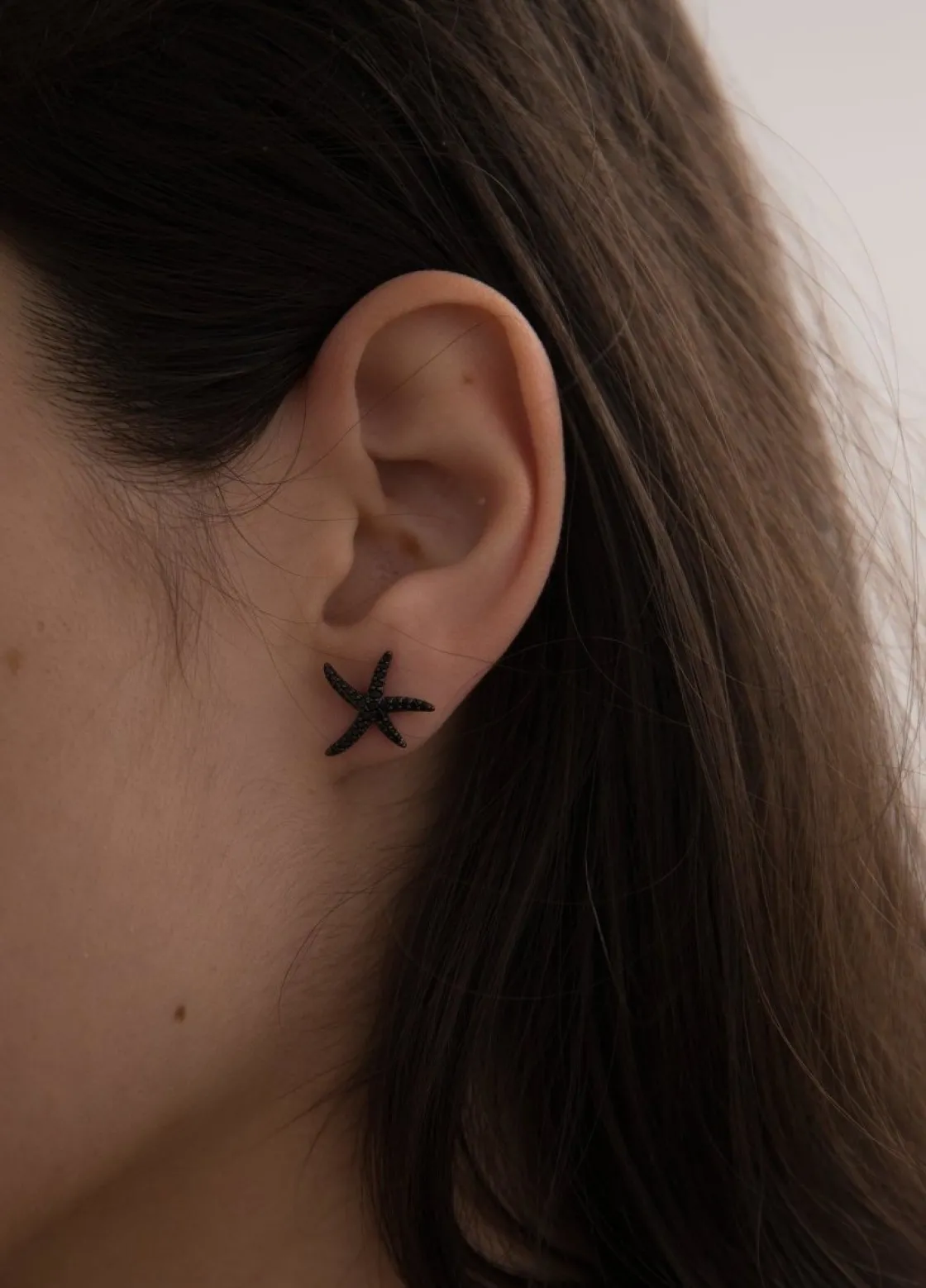 Pendientes Pequeños | LINEARGENT Pendientes brillantes pequeños motivo estrella de mar