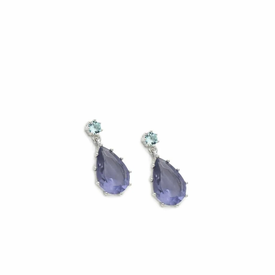 Pendientes De Piedras De Colores | LINEARGENT Pendientes con colgantes diseño de pieza colgante estilo lágrima