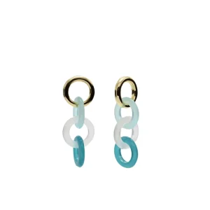 Pendientes Largos | LINEARGENT Pendientes con colgantes formados por cuatro argollas