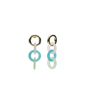 Pendientes Largos | LINEARGENT Pendientes con colgantes formados por cuatro círculos