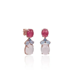 Pendientes De Piedra Natural | LINEARGENT Pendientes de piedra natural diseño colgante multi talla