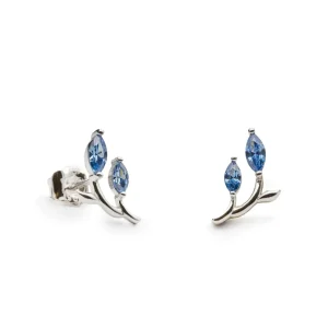 Pendientes De Piedras De Colores | LINEARGENT Pendientes de piedras de colores diseño garden tono azul