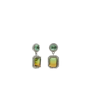 Pendientes De Piedras De Colores | LINEARGENT Pendientes de piedras de colores en aventurina y naranja