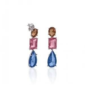 Pendientes Largos | Pendientes De Piedra Natural | LINEARGENT Pendientes de piedras de colores en diferentes tallas y tonalidades