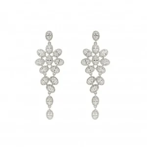 Pendientes Largos | LINEARGENT Pendientes largos brillantes diseño de lámpara colgante