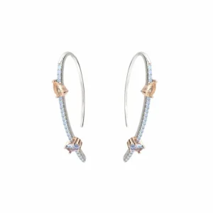 Pendientes De Piedras De Colores | LINEARGENT Pendientes largos brillantes diseño palillo con circonitas