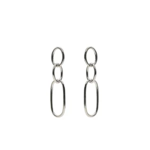 Pendientes Largos | LINEARGENT Pendientes largos de plata diseño eslabones