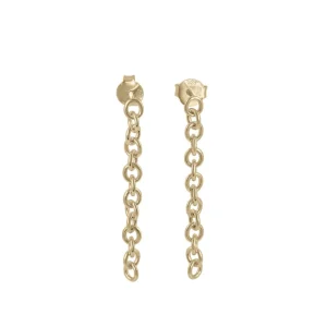 Pendientes Largos | LINEARGENT Pendientes largos de plata finos diseño cadena