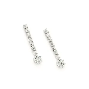Pendientes Largos | LINEARGENT Pendientes largos novia diseño rígido lineal