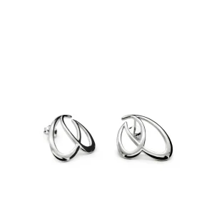 Pendientes Originales | LINEARGENT Pendientes originales de plata diseño garabato