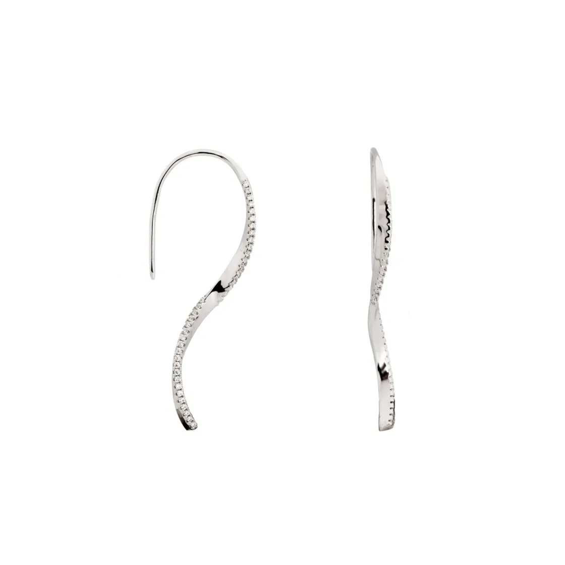 Pendientes Originales | Pendientes Largos | LINEARGENT Pendientes originales de plata diseño minimalista y curvo