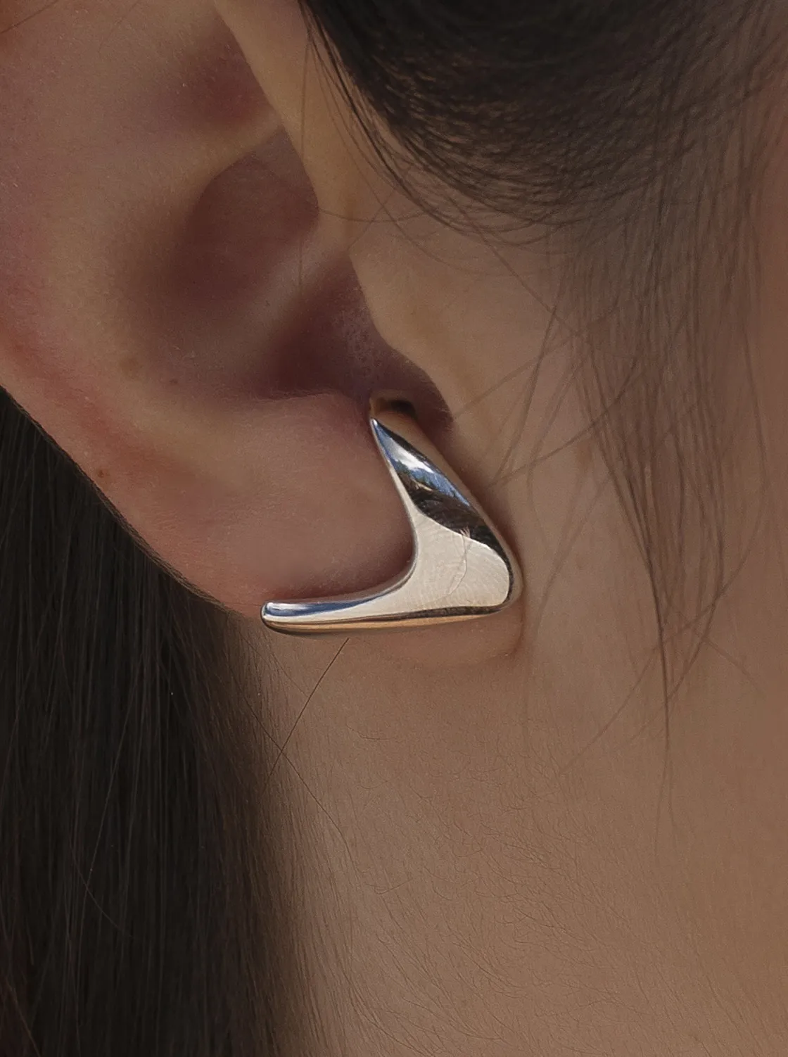 Pendientes Originales | LINEARGENT Pendientes originales de plata diseño punta triangular
