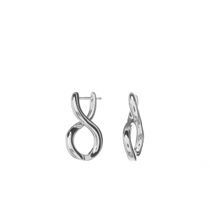 Pendientes Originales | LINEARGENT Pendientes originales de plata lisa diseño cruzado