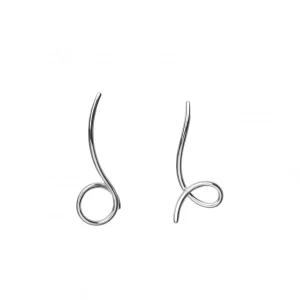 Pendientes Originales | LINEARGENT Pendientes originales de plata lisa diseño entrelazado