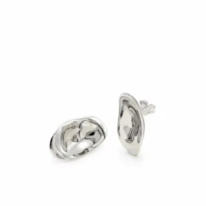 Pendientes Originales | LINEARGENT Pendientes originales diseño convexo líquido