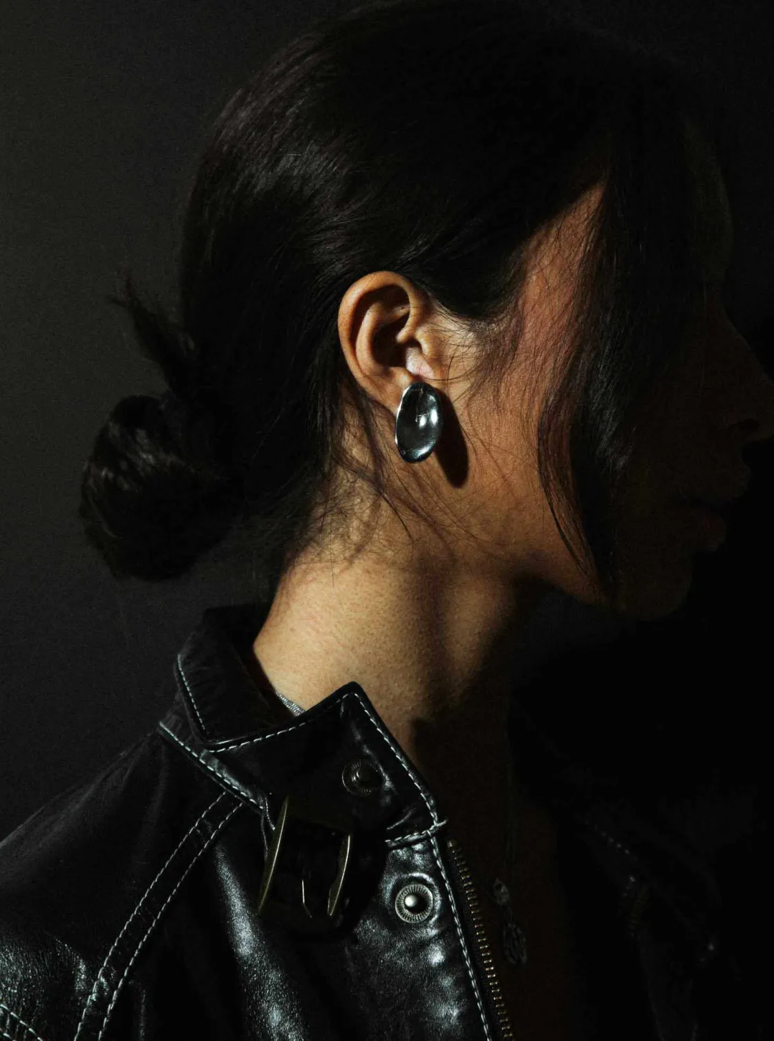 Pendientes Originales | LINEARGENT Pendientes originales diseño convexo líquido