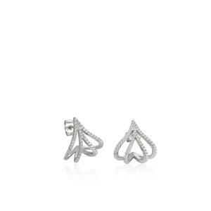 Pendientes Trepadores | LINEARGENT Pendientes originales diseño cuatro carriles con circonitas