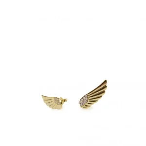 Pendientes Originales | LINEARGENT Pendientes originales diseño de ala con circonitas