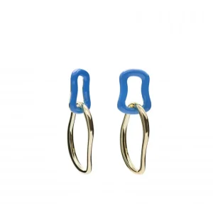 Pendientes Largos | LINEARGENT Pendientes originales diseño de doble motivo con esmalte