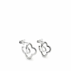 Pendientes Pequeños | LINEARGENT Pendientes originales diseño de flor con circonitas