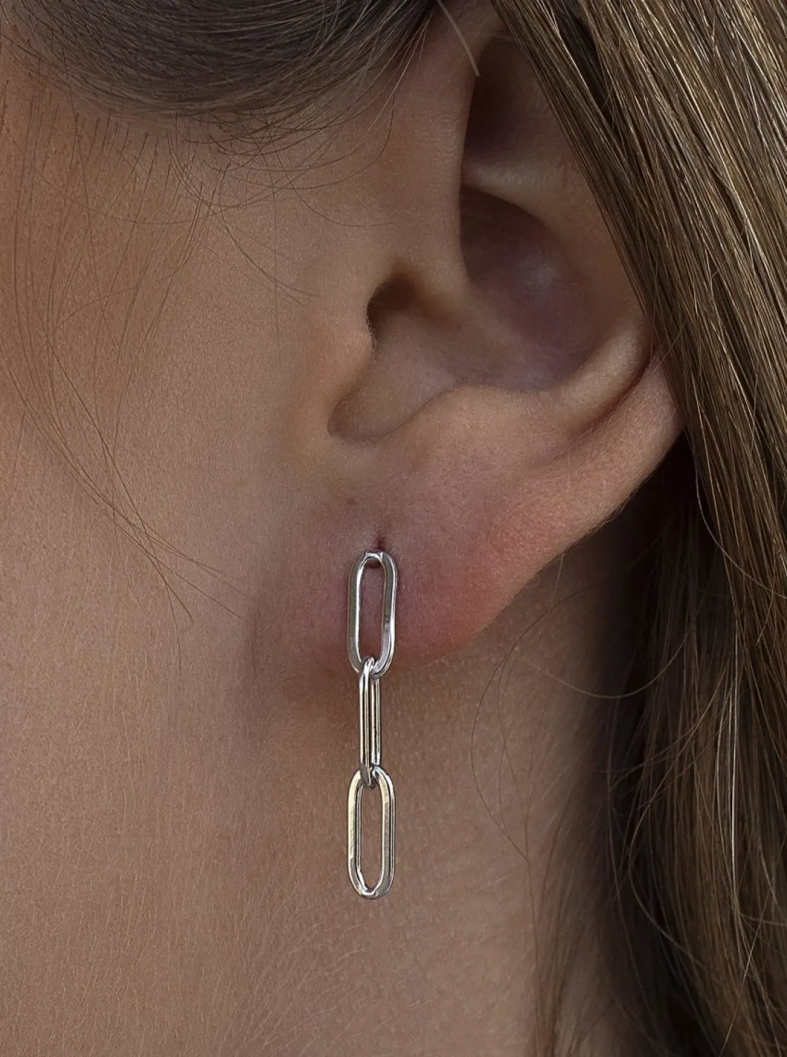 Pendientes Largos | LINEARGENT Pendientes originales diseño de triple anilla
