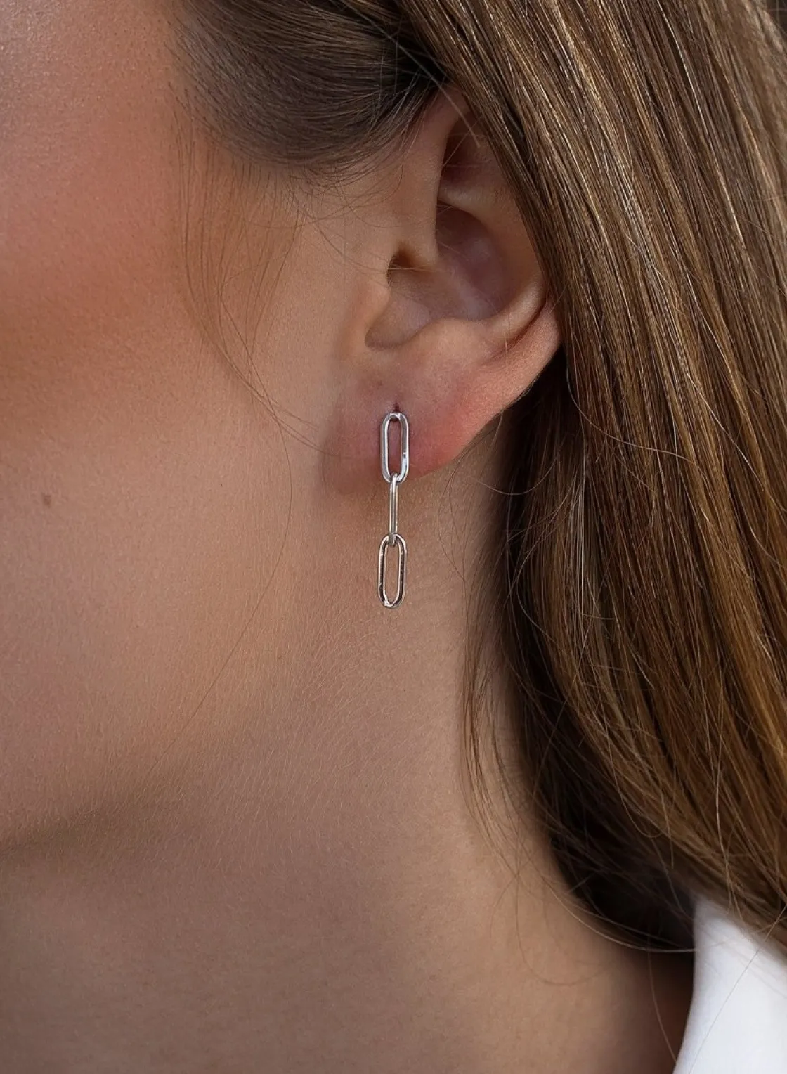 Pendientes Largos | LINEARGENT Pendientes originales diseño de triple anilla
