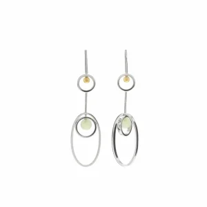 Pendientes Originales | Pendientes Largos | LINEARGENT Pendientes originales diseño de triple círculo estilo palillo