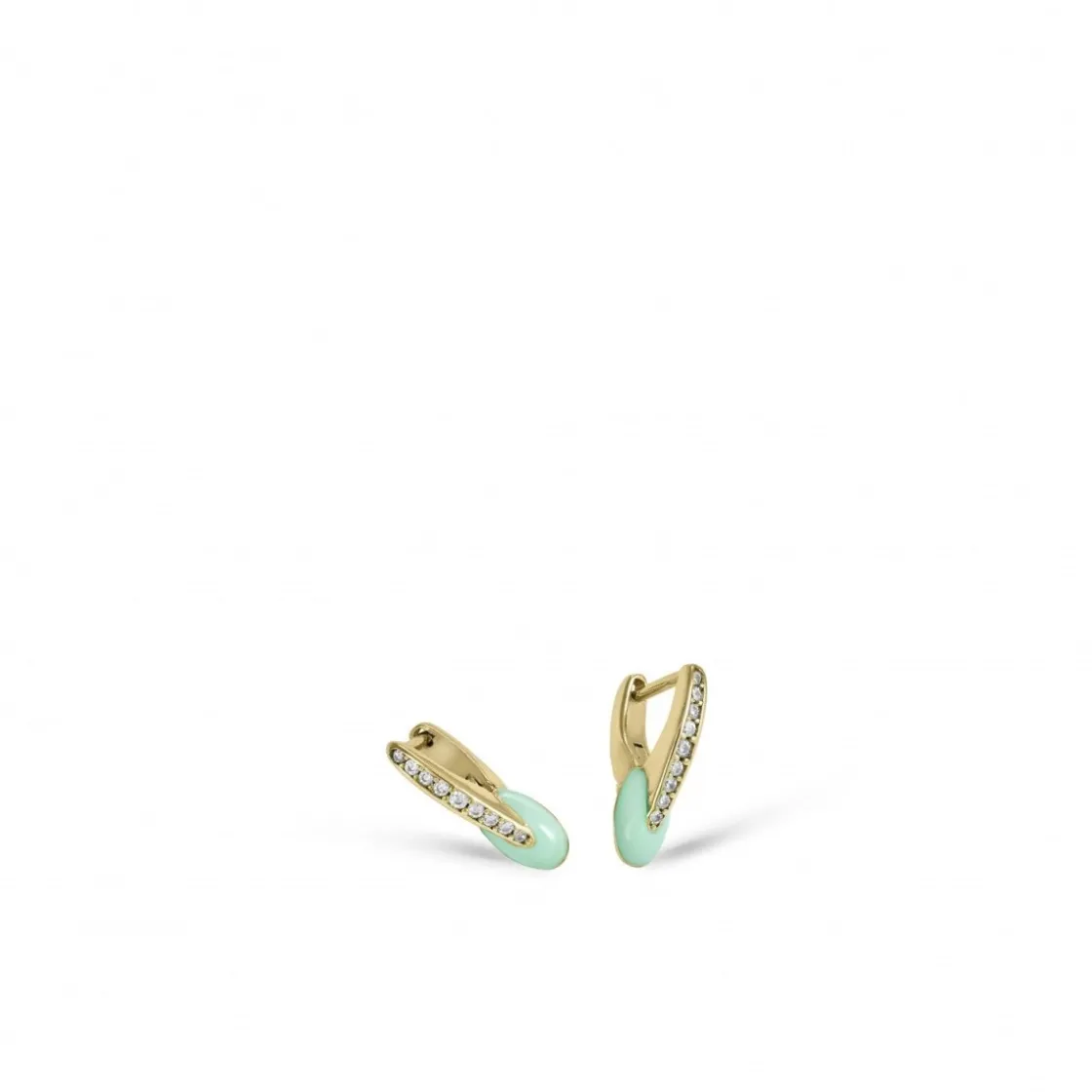 Pendientes Originales | LINEARGENT Pendientes originales diseño de ''v'' combinado con esmalte