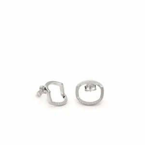 Pendientes Pequeños | LINEARGENT Pendientes originales diseño geométrico e irregular con circonitas
