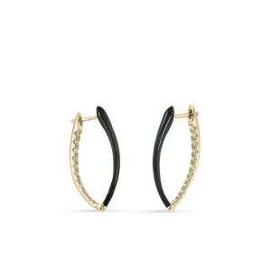 Pendientes Originales | LINEARGENT Pendientes originales en plata esmalte negro