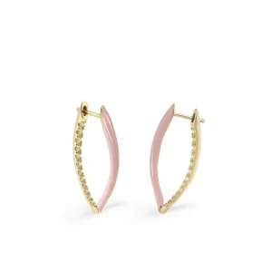 Pendientes Originales | LINEARGENT Pendientes originales en plata esmalte rosa