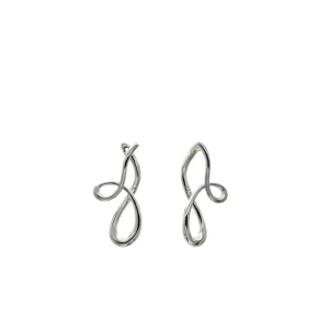 Pendientes Originales | LINEARGENT Pendientes originales en plata estilo liquido entrelazado