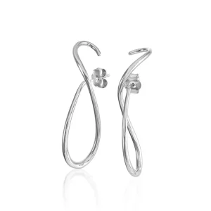 Pendientes Originales | LINEARGENT Pendientes originales irregulares de plata lisa