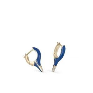 Pendientes Originales | LINEARGENT Pendientes originales plata diseño punta esmalte azul