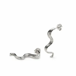 Pendientes Originales | LINEARGENT Pendientes originales plata finos curvado triple rail