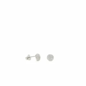 Pendientes Pequeños | LINEARGENT Pendientes pequeños brillantes plata motivo mini círculo