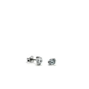Segundo Pendiente | Pendientes Pequeños | LINEARGENT Pendientes pequeños con circonita y soporte de grapas