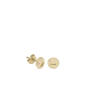 Pendientes Pequeños | LINEARGENT Pendientes pequeños de plata lisa diseño smile