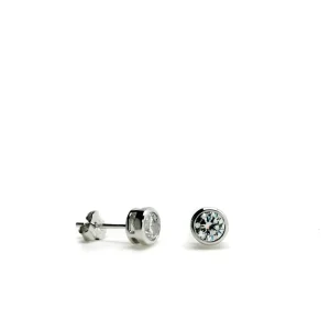 Pendientes Pequeños | LINEARGENT Pendientes pequeños diseño circular con circonita